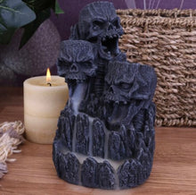 Load image into Gallery viewer, Skull tower backflow incense burner 17.5cm