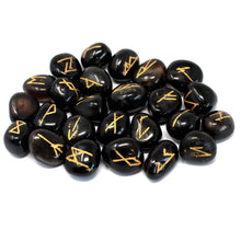 Load image into Gallery viewer, Gemstone rune stones - black onyx runes