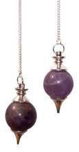 Load image into Gallery viewer, Pendulum: gemstone with point (plus pouch)