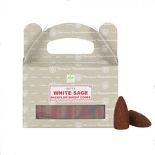 Load image into Gallery viewer, Satya White sage backflow incense cones (24's)