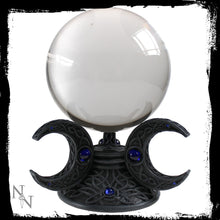 Load image into Gallery viewer, Triple moon crystal ball holder with 110mm crystal ball (collect only)