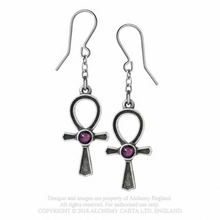 Load image into Gallery viewer, Alchemy gothic - Ankh of Osiris dropper earrings