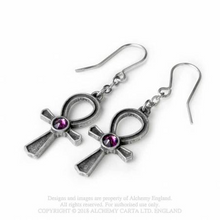 Load image into Gallery viewer, Alchemy gothic - Ankh of Osiris dropper earrings