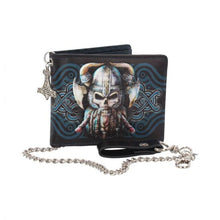 Load image into Gallery viewer, Wallet - Danegeld - viking skull with chain