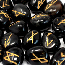 Load image into Gallery viewer, Gemstone rune stones - black onyx runes