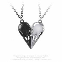 Load image into Gallery viewer, Coeur Crane - Raven Couple's Friendship Necklaces - Alchemy gothic