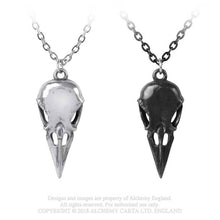 Load image into Gallery viewer, Coeur Crane - Raven Couple's Friendship Necklaces - Alchemy gothic