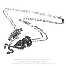 Load image into Gallery viewer, Draconic Tryst double dragon pendant - alchemy gothic