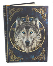Load image into Gallery viewer, Embossed wolf ‘wild one’ journal 17cm
