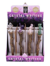 Load image into Gallery viewer, Crystal wand gemstone pen sceptre