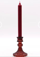 Load image into Gallery viewer, Glass candle holder - vintage style, Vampire red
