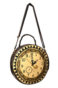 Steampunk clock shoulder bag - Banned apparel - time warp