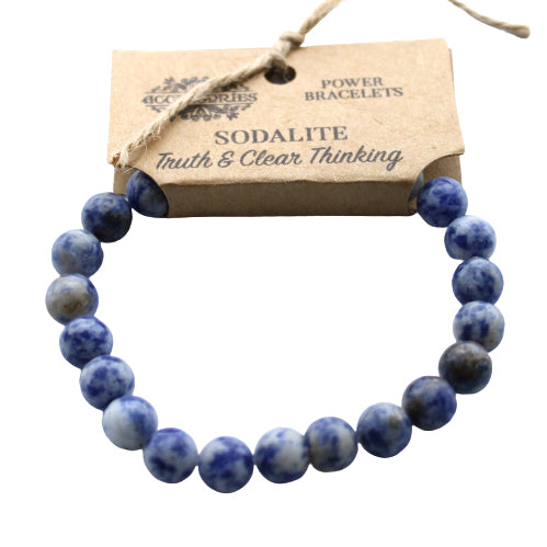 Power bracelet - round bead - Sodalite