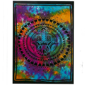 Cotton wall art - hamsa hand