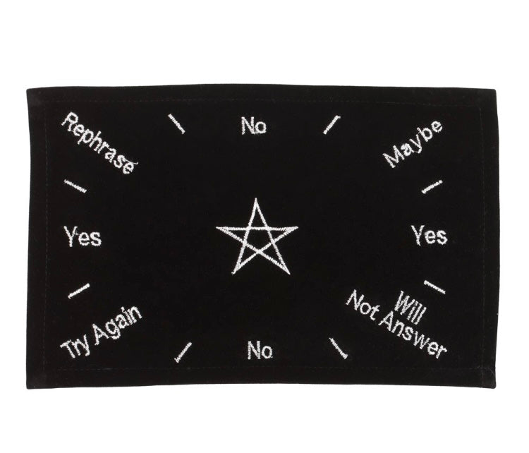 Pendulum mat, embroidered