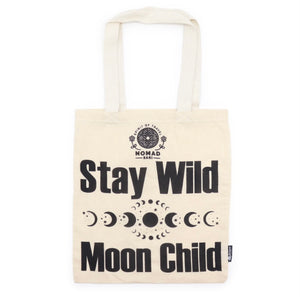Tote bag - Stay wild Moon child, cotton