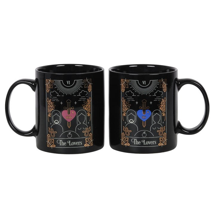 The Lovers tarot couple mug set