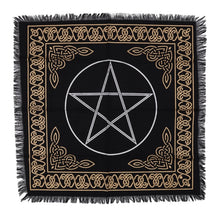 Load image into Gallery viewer, Altar cloth - fringed pentagram 50x50cm
