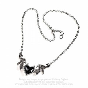 Alchemy gothic - Blacksoul heart necklace