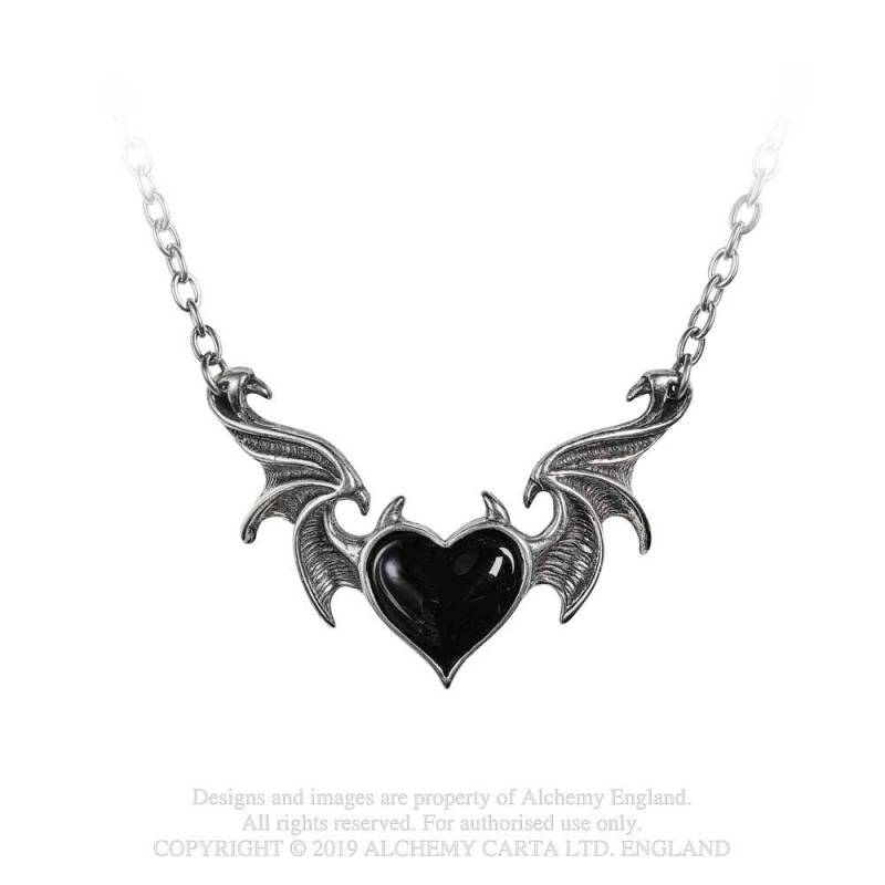 Alchemy gothic - Blacksoul heart necklace