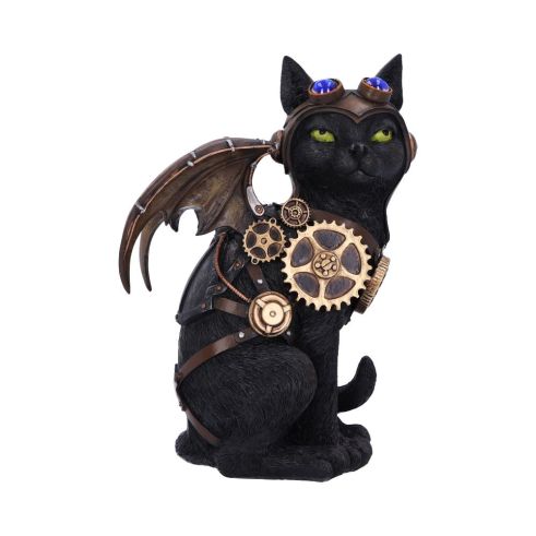 Feline flight steampunk cat 22.7cm