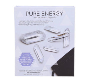 Pure energy Crystal healing boxed set of 6 quartz points