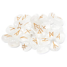 Load image into Gallery viewer, Gemstone rune stones - clear quartz runes
