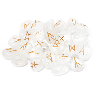 Gemstone rune stones - clear quartz runes