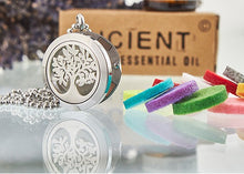 Load image into Gallery viewer, Aromatherapy diffuser necklace- Tree of Life 25mm
