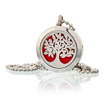 Load image into Gallery viewer, Aromatherapy diffuser necklace- Tree of Life 25mm
