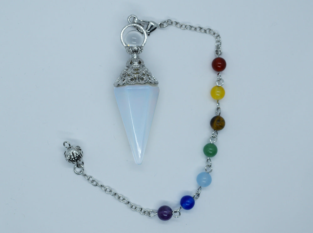 Pendulum -  Opalite with chakra beads
