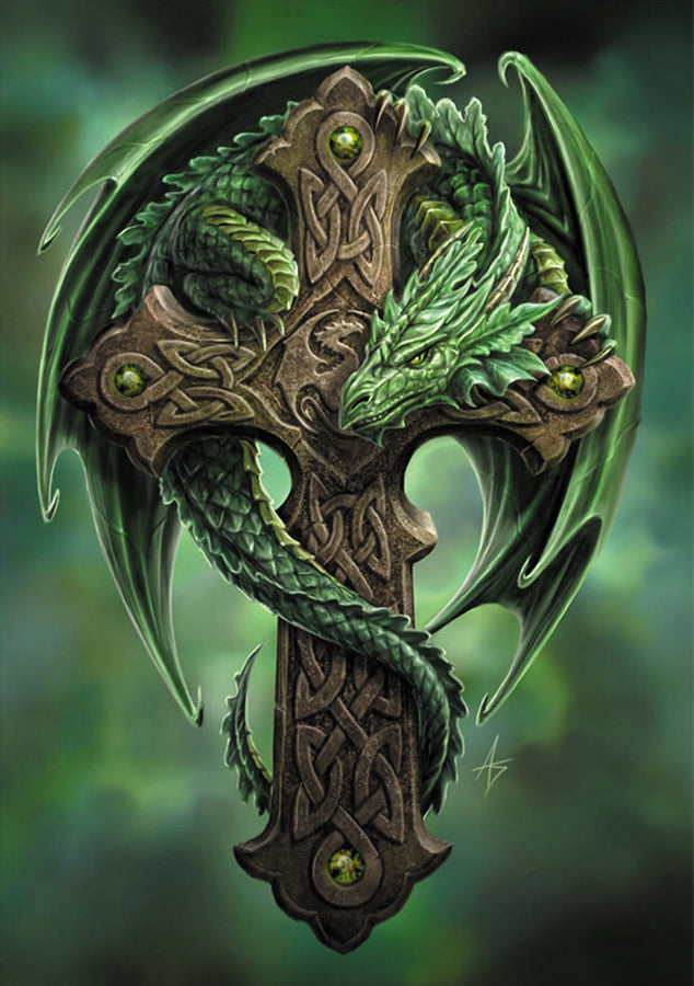 Greeting card - Woodland guardian dragon