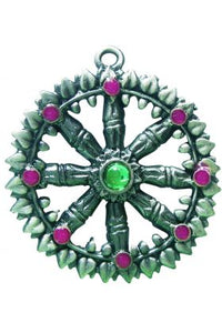 Briar dharma charm - Dharma wheel pendant