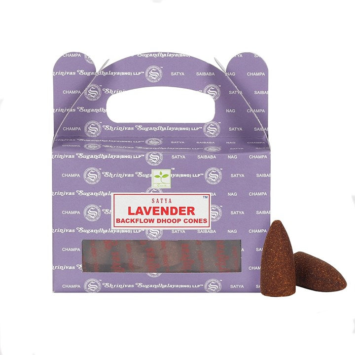 Satya Lavender backflow incense cones (24's)