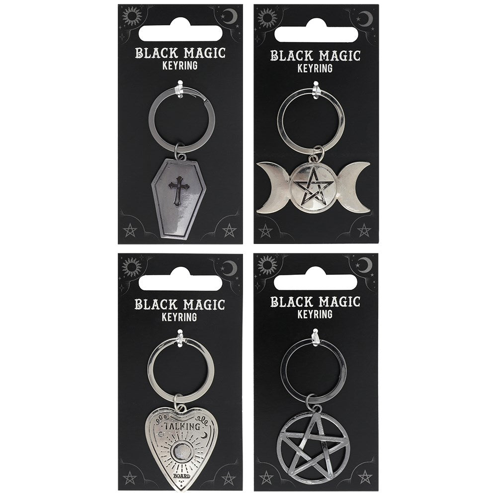 Black magic- metal keyrings (4 designs)