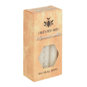 Beeswax Spell Candles white (pack of 6)