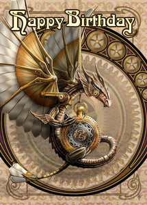 Greeting card - Clockwork dragon