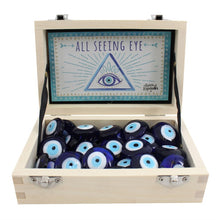 Load image into Gallery viewer, Blue glass all seeing eye (Nazar amulet) evil eye
