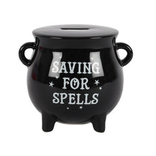 Load image into Gallery viewer, Cauldron Money Box &#39;saving for spells&#39;
