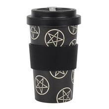 Load image into Gallery viewer, Bamboo Eco Travel Mug - Pentagrams
