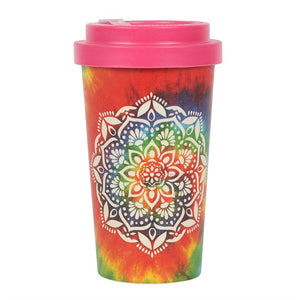 Bamboo Eco Travel Mug - Tie dye mandala