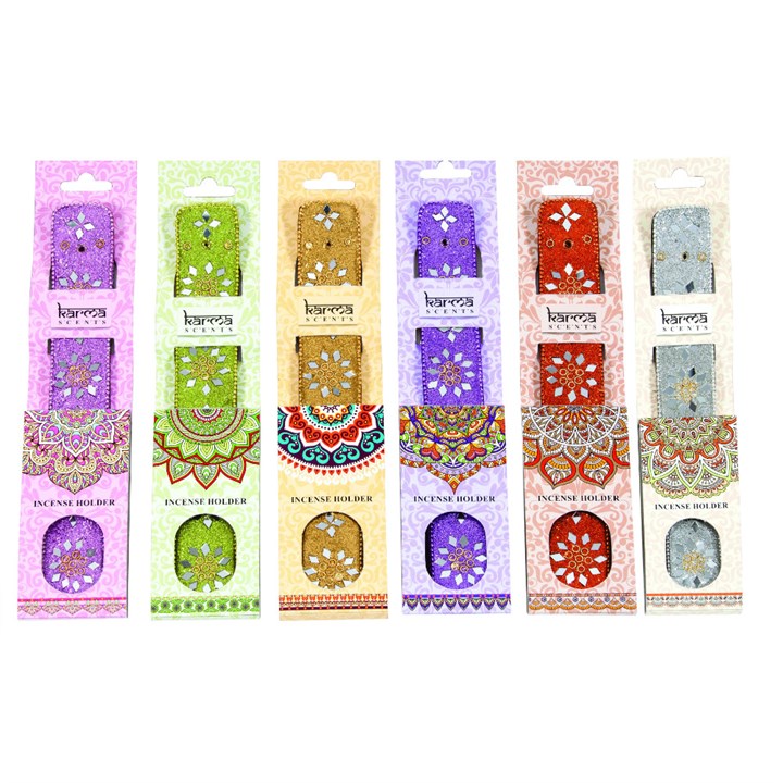 Mirrored glittery incense stick holder