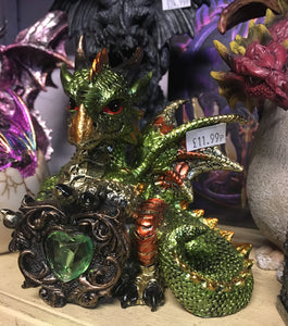 Malachite dragonling figure 13cm