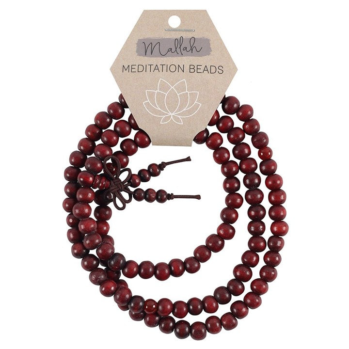 Mallah meditation beads - wooden