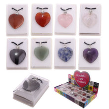 Load image into Gallery viewer, Gemstone heart pendants

