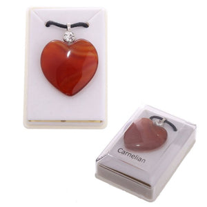 Gemstone heart pendants