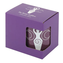 Load image into Gallery viewer, Moon goddess mug, ceramic, purple
