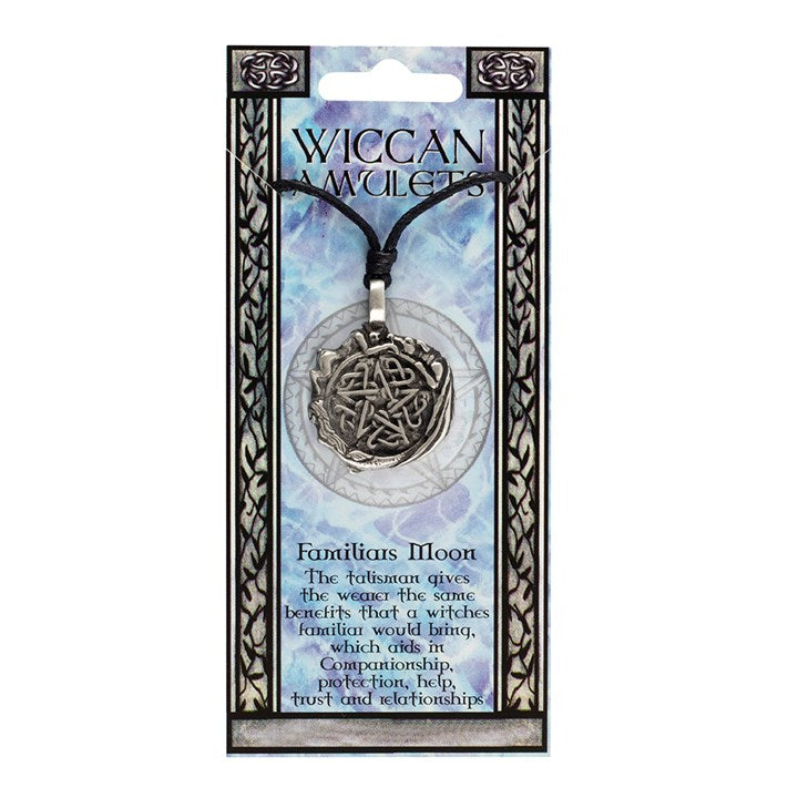Wiccan Amulet Necklace - Familiars moon