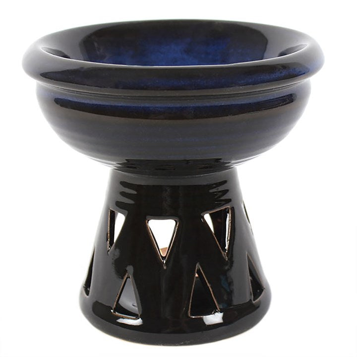 Oil burner - deep bowl, cobalt blue