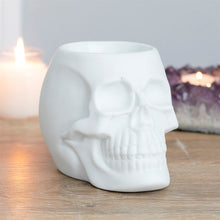 Load image into Gallery viewer, Skull oil burner, White
